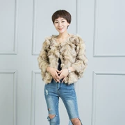 2017 thời trang nữ lông thú lông cáo lông cổ tròn lông cáo cổ điển lông đặc biệt cung cấp một thế hệ tóc - Faux Fur