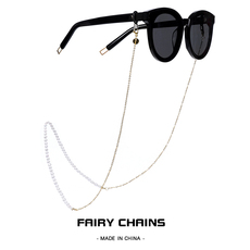 Очки цепи 店主自制复古风lolita网红珍珠眼镜链条挂脖眼睛绳防滑太阳镜挂链