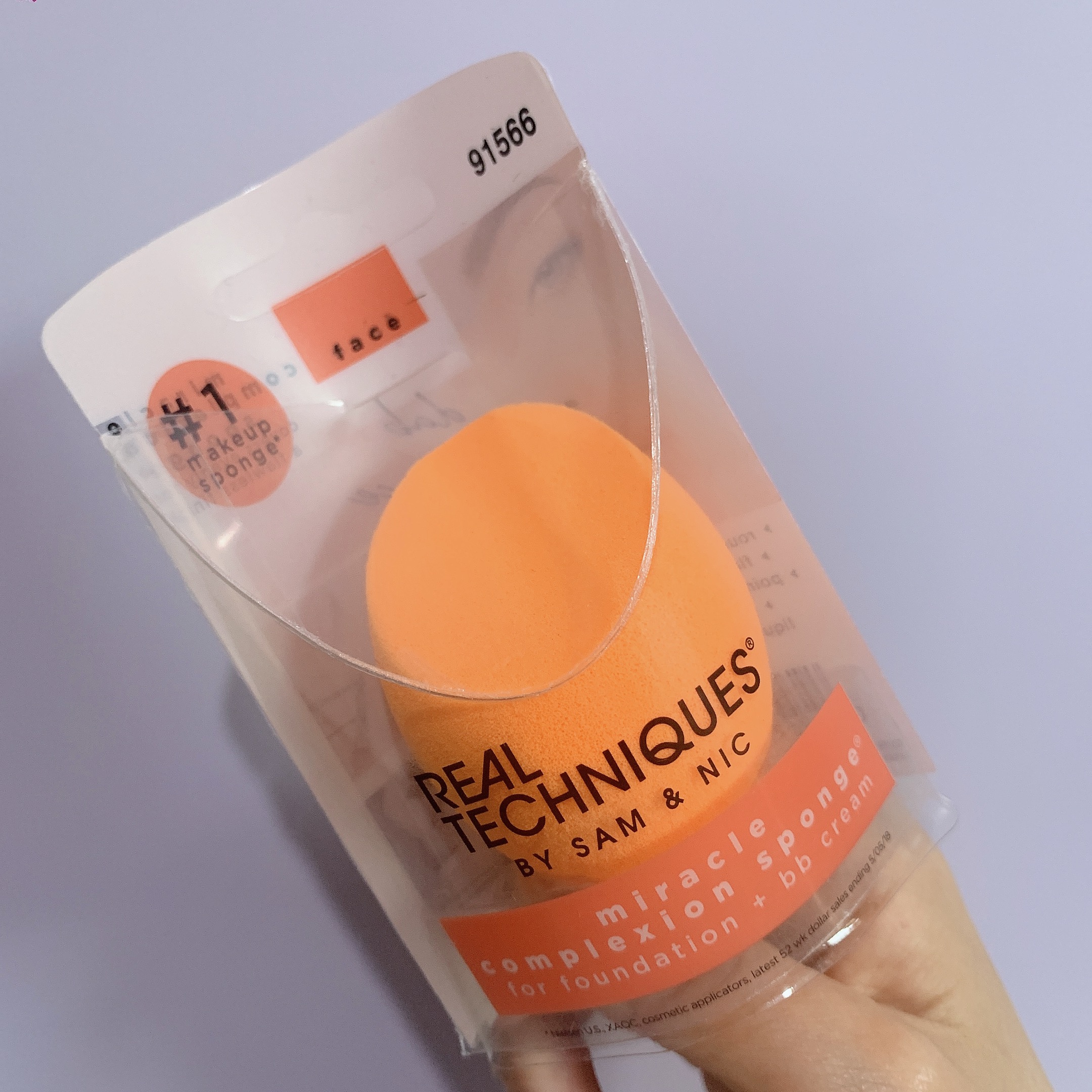 Orange OneRt Beauty egg Real Techniques Diamonds Make up Sponge Powder puff Dry wet dual purpose No powder Make up eggs