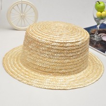 Удовольствие DIY Световая доска, соломенная шляпа, солнцезащитная соломенная шляпа, пляжная шляпа, дама с плоской крышей, плоская вдоль солнечной шляпы