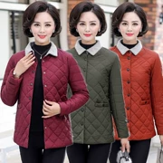 Phụ nữ cotton nhỏ đoạn ngắn 2019 thu đông mới nhẹ xuống lông bông phù hợp với áo khoác trung niên áo khoác cotton - Bông