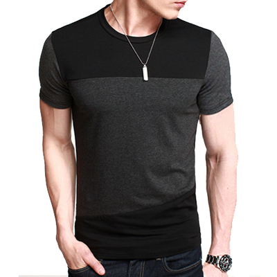 2018 người đàn ông mới của ngắn tay t-shirt cộng với chất béo kích thước lớn nam T-Shirt triều mùa hè nam Hàn Quốc phiên bản của tự trồng bông nửa tay áo V-cổ Cực lớn