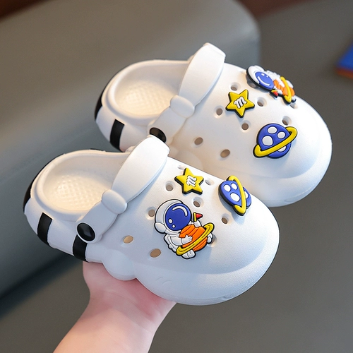 Детские летние тапочки для мальчиков, нескользящие милые туфли, мягкая подошва