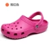 Phim hoạt hình mùa hè màu trắng Crocs nữ Baotou dép y tá bệnh viện dép phẳng chống trượt 41 cỡ lớn 42 cỡ dép lê nữ đẹp dép quai hậu cho bé gái 