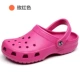 Phim hoạt hình mùa hè màu trắng Crocs nữ Baotou dép y tá bệnh viện dép phẳng chống trượt 41 cỡ lớn 42 cỡ dép lê nữ đẹp dép quai hậu cho bé gái