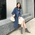 Áo khoác len nữ Daxi tự làm nữ 2018 thu đông mới Thẻ Alba áo dài hai mặt bằng len áo phao lông vũ nữ Áo len lót đôi