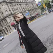 2018 mới chống mùa bông áo nữ phần dài trên đầu gối mỏng xuống bông pad Hàn Quốc phiên bản của mùa đông dày bông áo khoác