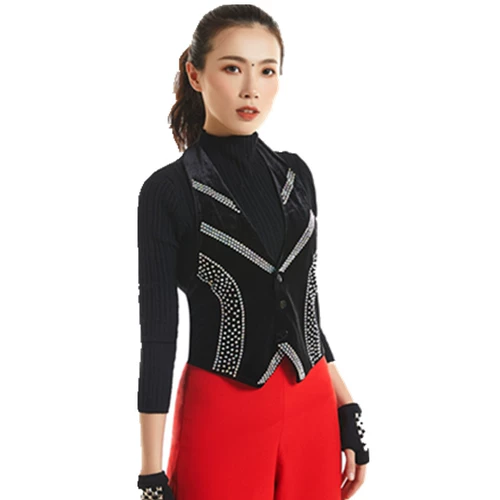 Sailor Dance Clothing 2019 Женская Ян, новая алмазная инкрустация жидкости жилет Plaza Dance Gitta Performance Clothing