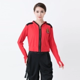 Летний красный танцующий балахон с молнией, костюм, лонгслив