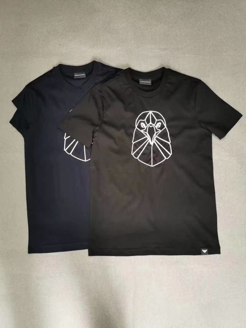 BlackSpecial Offer No return Summer style man Ribbon embroidery Low crew neck Short sleeve T-shirt 79 Three free shipping + +