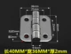 40mm, 36mm, 2mm