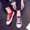 Giày mùa xuân và mùa hè Giày vải cao cấp giản dị nam sinh viên Anh thủy triều xã hội thể thao Hàn Quốc kẻ mạng đỏ với đoạn văn jordan xám trắng