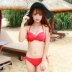 Ai Nifu Rui tấm thép đen đỏ gợi cảm tụ tập ngực bikini nữ bơi thử nghiệm nghệ thuật người mẫu BIKINI đồ bơi 2 mảnh dạng váy Bikinis