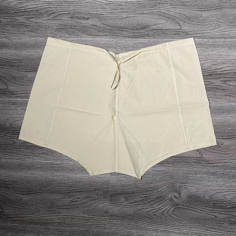 Customized Old-fashioned Coarse Cotton Pants 65 Ben White Boxer Pants Cotton Loose Drawstring Shorts for the Elderly