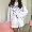 2018 mùa xuân phụ nữ mới của Hàn Quốc phiên bản của thư in ấn bộ lỏng dài tay áo len nữ sinh viên áo sơ mi hàng đầu áo sơ mi áo khoác nữ 2021