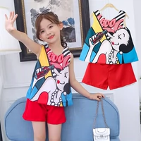 Quần áo trẻ em nữ hè 2018 mới phù hợp với thời trang nước ngoài quần áo trẻ em hai mảnh thủy triều quần lót trẻ em
