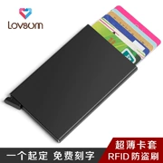 Ngăn chứa thẻ chống trộm RFID Khiên gói thẻ thiếc kim loại NFC Nam và nữ siêu mỏng Chủ thẻ ngân hàng nhỏ Tùy chỉnh