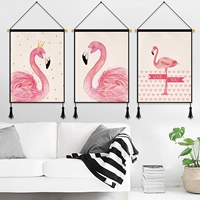 Flamingo vải treo sơn treo vải mét hộp bìa vải Mỹ sofa vải nền phòng khách trang trí tấm thảm tấm thảm thảm trang trí