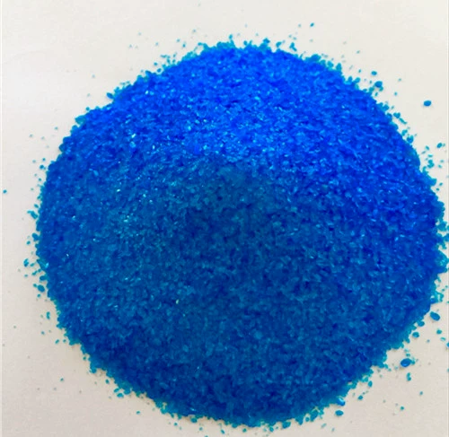 Медная медная сульфатная металлическая металлическая покрытие медные сульфатные гранулы с высоким чистым медным сульфатом цветово цвет медная сульфат синий
