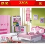 Bộ đồ nội thất cho trẻ em Bộ đồ nội thất tuổi teen Bộ 4 bộ màu hồng Bộ công chúa phòng cô gái - Bộ đồ nội thất tủ trang trí phòng khách