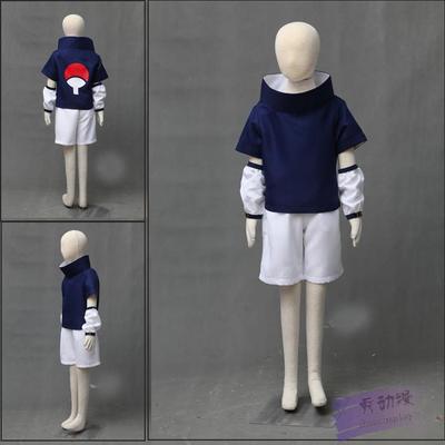 taobao agent Spot Children's Day cosplay clothing male Naruto Naruto clothes Uchiha Sasuke cos clothes short -sleeved clothes