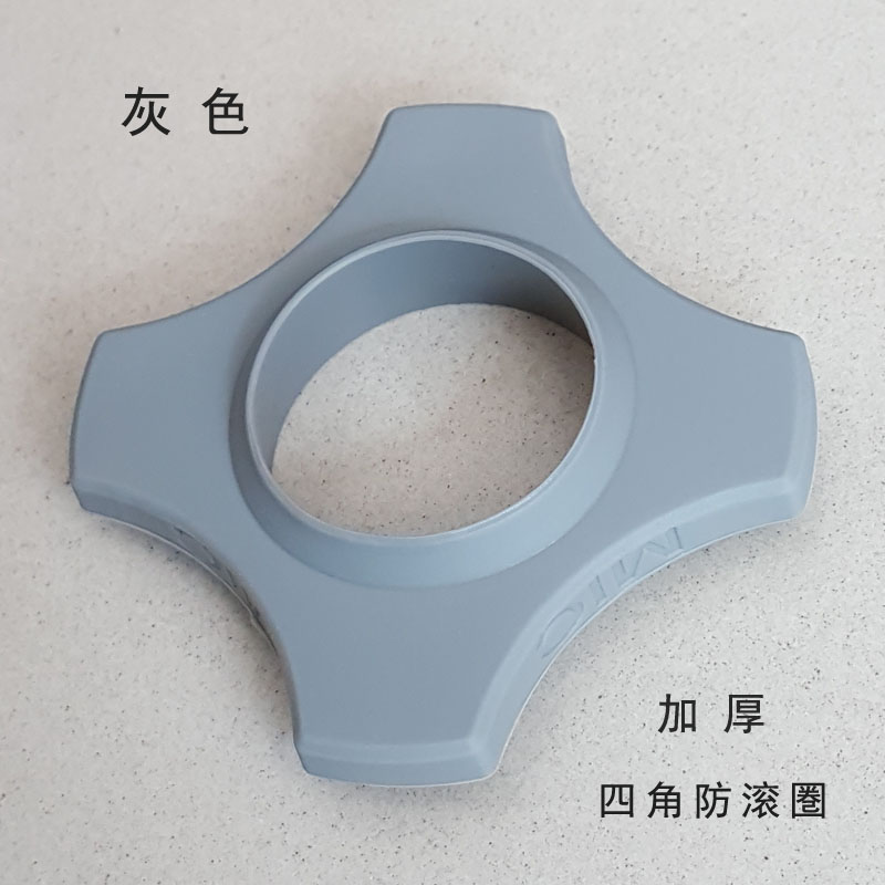 Grey 1Hot sale KTV Microphone Anti roll ring thickening silica gel Four corners ring Microphone Caudal segment protect suit Anti falling sleeve Wheat cover