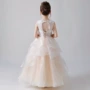 Cô gái dài sâm banh dạ hội chủ nhà trang phục piano trẻ em catwalk đám cưới công chúa váy tutu - Váy trẻ em quần áo trẻ em 10 tuổi