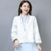 Thu đông 2018 mới của phụ nữ nghệ thuật retro Yếu tố Hàn Quốc thêu ren áo len dài tay hoang dã áo ấm Áo khoác ngắn