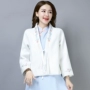 Thu đông 2018 mới của phụ nữ nghệ thuật retro Yếu tố Hàn Quốc thêu ren áo len dài tay hoang dã áo ấm
