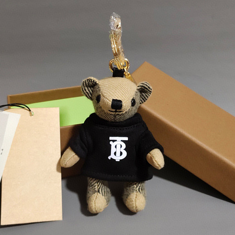 Black T 桖Bear Pendant Bear Bag Pendant Key buckle Hanging decoration originality automobile Key chain lovely personality teddy bear