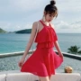 2019 phiên bản Hàn Quốc mới của mùa xuân nóng bỏng áo tắm liền thân màu một mảnh áo tắm nữ bảo thủ che bụng thon kiểu váy bơi - Bộ đồ bơi hai mảnh áo 2 mảnh