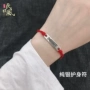 Amulet vòng tay nam phiên bản Hàn Quốc của xu hướng rung động thiết kế thích hợp sinh viên sterling bạc giản dị hoang dã cô gái đơn giản - Vòng đeo tay Clasp vòng tay trầm hương