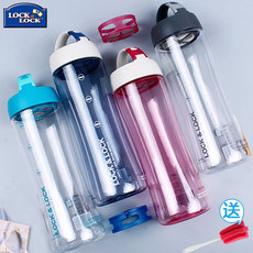 Герметичная бутылка 乐扣乐扣塑料水杯男女运动便携水壶水瓶简约带提手滤网泡茶随手杯