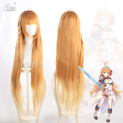 taobao agent Yellow wig for princess, cosplay, gradient, 100cm