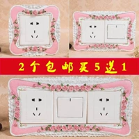 Пасторальная креативная смола Три открыть четыре открытых патча Sittles Switch Switch Sepative Case Set Piection Post Post
