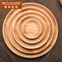 Ruisen gỗ tấm tròn món ăn bằng gỗ khay hộ gia đình ăn sáng tấm tấm gỗ tấm gỗ tấm gỗ tấm gỗ vòng thìa gỗ