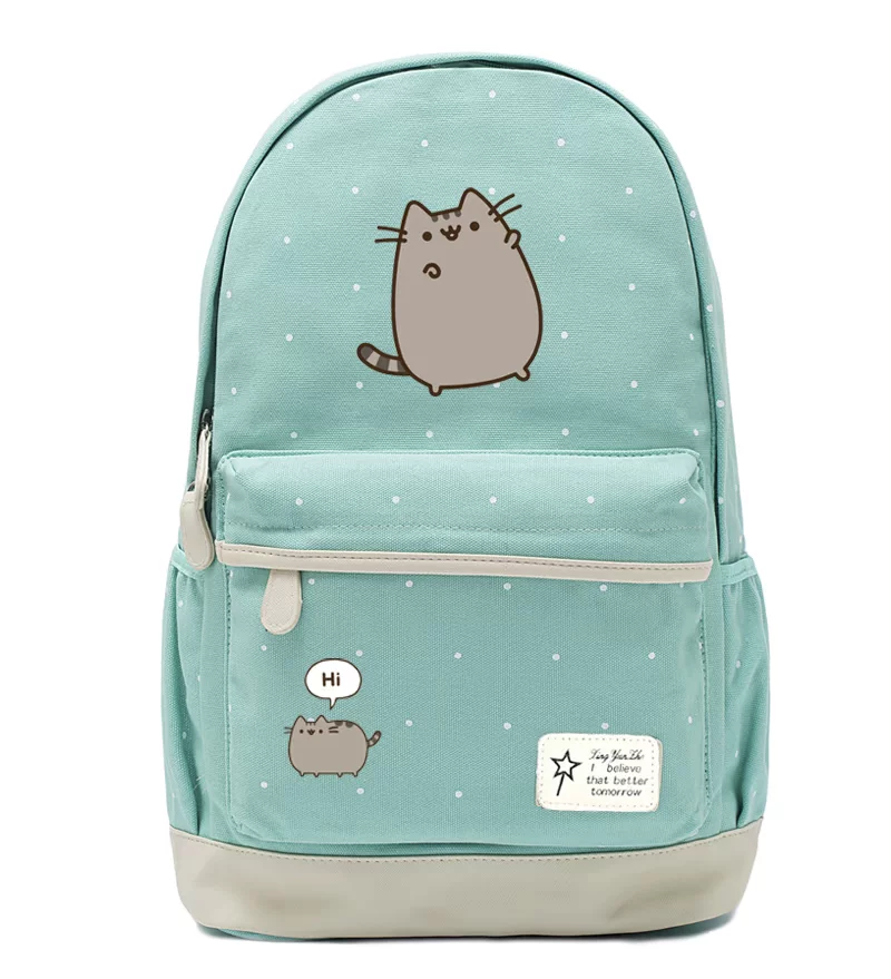 Рюкзак Pusheen для начальной и средней школы, милый принт кота, 30×15×13,75 см