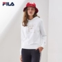 Áo len nữ Fila Fila 2019 xuân mới đơn giản thời trang thể thao và giải trí dệt kim áo len trùm đầu - Thể thao lông cừu / jumper hoodie trắng