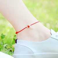 Vòng chân nữ màu đỏ mã não đỏ phiên bản Hàn Quốc của nữ sinh viên giản dị Mori 2018 mới mẫu thời trang gợi cảm bạn gái chuỗi mắt cá chân vòng đeo chân cho nữ
