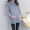 Xuân-Hè 2019 đầm mới cho bà bầu kẻ sọc nhỏ cổ chữ V thời trang rộng rãi cotton 7 tay áo phiên bản Hàn Quốc - Áo thai sản
