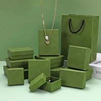 Ретро зеленое кольцо, коробочка для хранения, система хранения, аксессуар, серьги, подарочная коробка