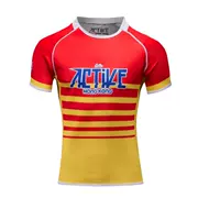 Rugby Jersey trò chơi phù hợp với đào tạo phù hợp với người hâm mộ quần áo trẻ em tùy chỉnh người lớn nam và nữ quần áo DIY đội logo - bóng bầu dục