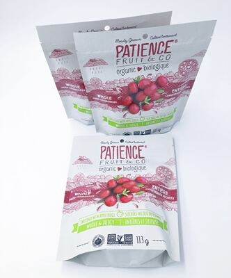 Агент по закупкам из Канады Patience Pure сушеная клюква 113 г × 3 упаковки