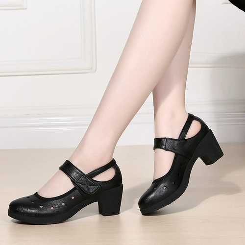 Летняя современная красная танцующая сумка для обуви, из натуральной кожи, мягкая подошва