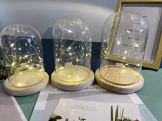 Ароматерапия Пылезащитный чехол 透明新款清新中国大陆赠灯带玻璃罩防尘罩香薰蜡烛灭烛罩展示盒