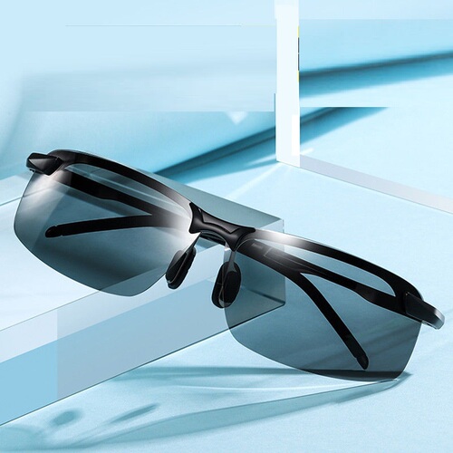 日夜俩用太阳镜变色男士偏光墨镜驾驶夜视开