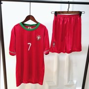 World Cup Bồ Đào Nha C Ronaldo Số 7 jersey nhà trẻ em người lớn Real Madrid đồng phục bóng đá thoải mái khô nhanh phù hợp với thở