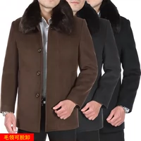 Áo khoác len nam trung niên dày mùa thu đông áo len nam