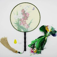 Ручка, китайская двусторонняя вышивка, «сделай сам», с вышивкой, орхидея