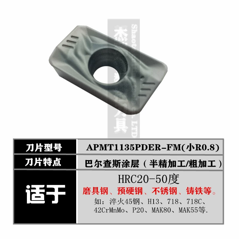 Lưỡi phay CNC phủ Balzer APMT1604 1135PDER -FM RPMT1003 1204MO mũi phay cnc dao cắt alu Dao CNC